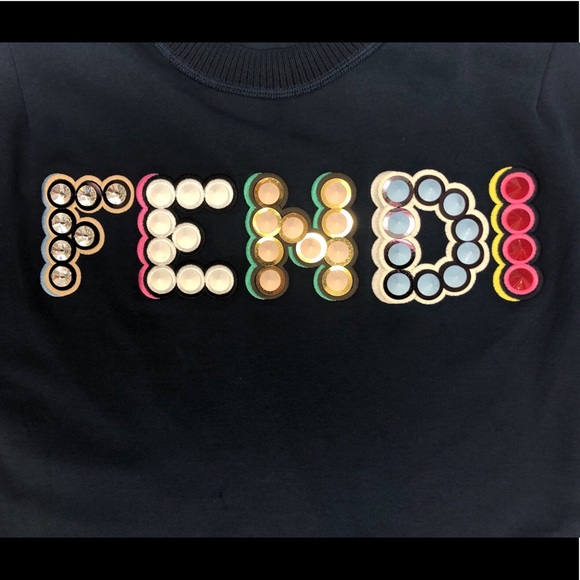 SOLD Authentic Fendi Studded Logo T Shirt - Picture 7 of 7